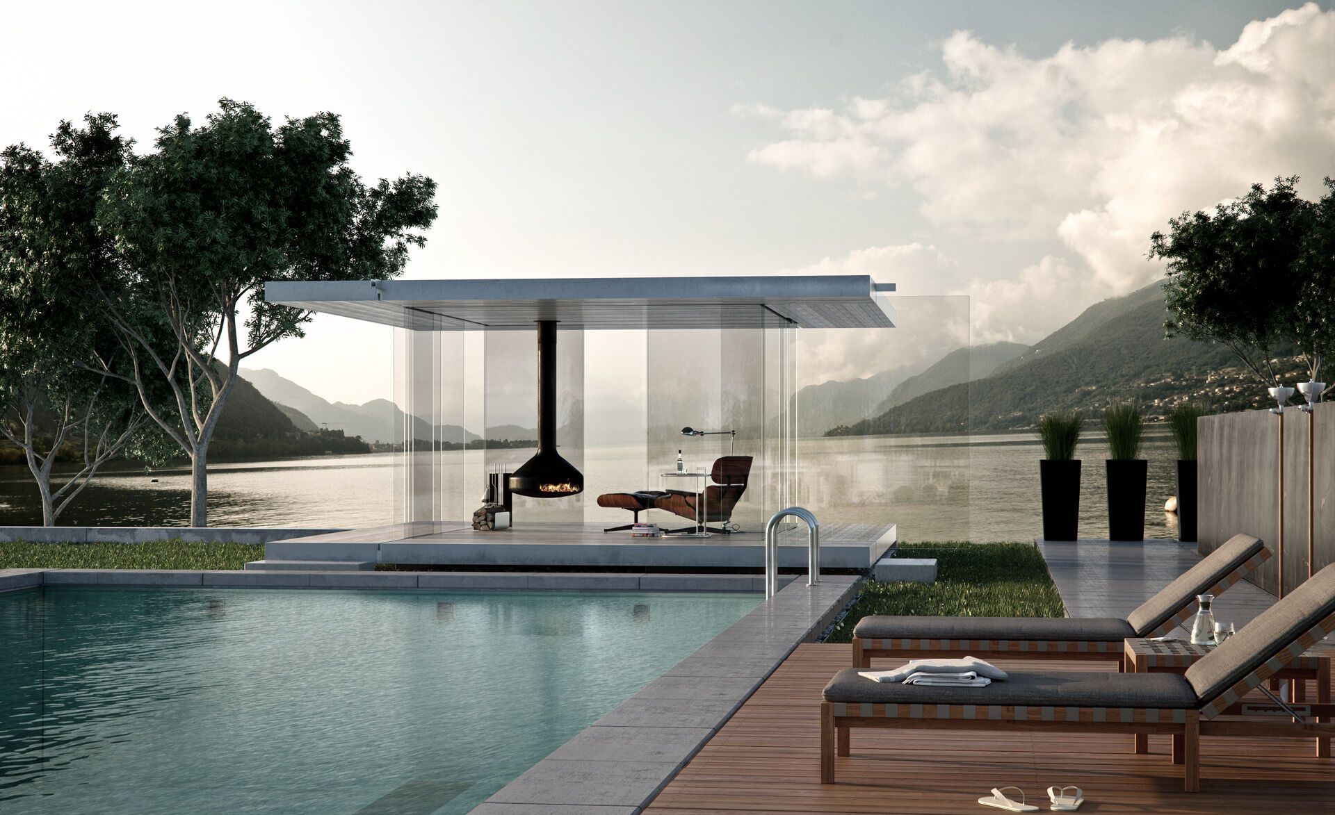GM PAVILLON360 mit Design-Kamin
