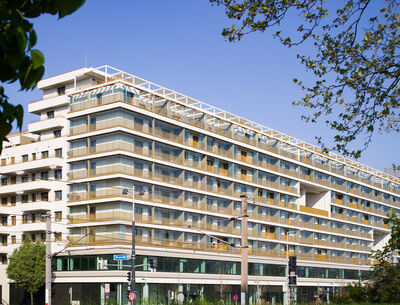 Außenansicht eines Wohnkomplexes