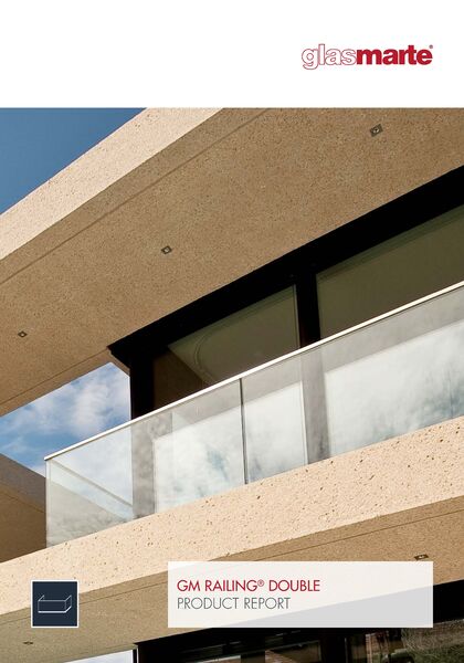Brochure glass railing system GM RAILING® DOUBLE