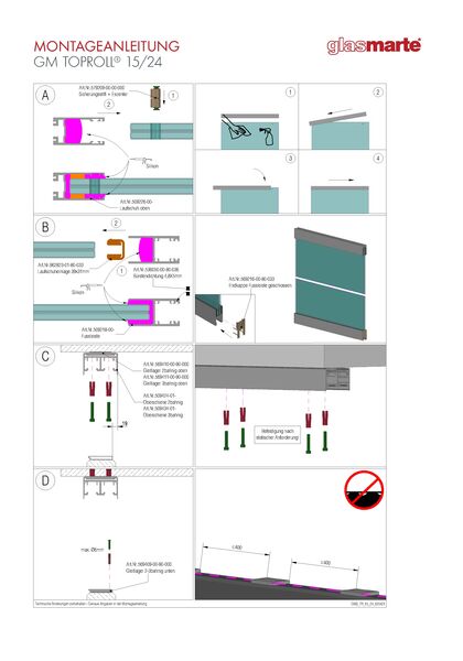 Montageanleitung: Schiebesystem GM TOPROLL® 15/24